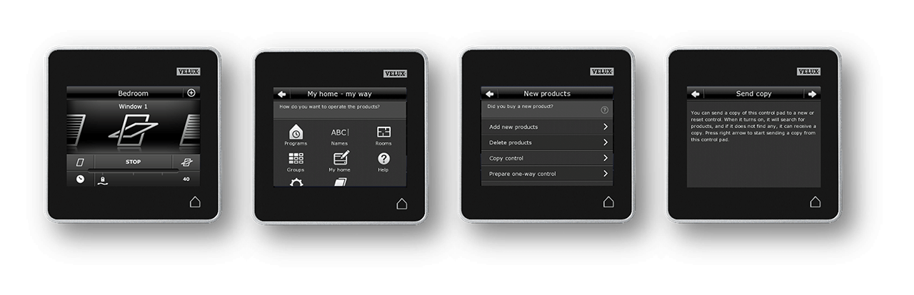 Adăugarea de produse la noul VELUX Touch dintr-o tabletă de control existentă (KLR 200)